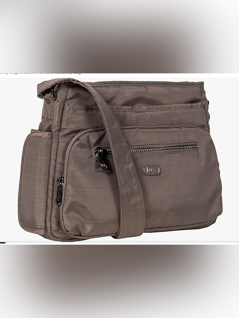 Lug Shimmy Cross-body Bag, Brushed Walnut Cross Body Bag - IEC